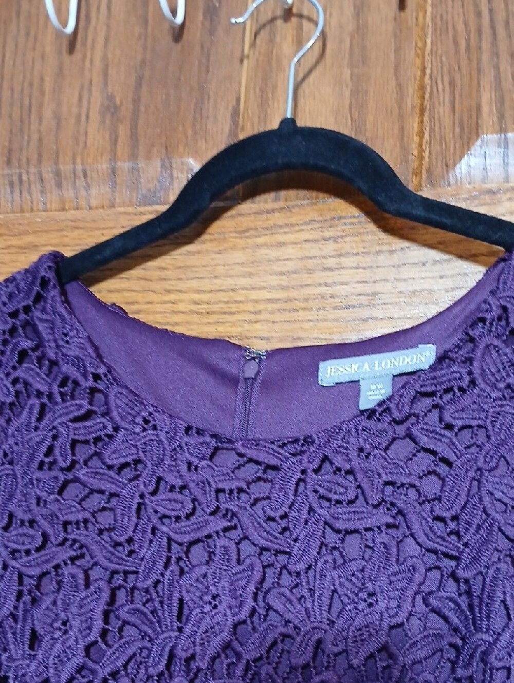 Jessica London Deep Purple Lace Evening Dress 18W - Picture 6 of 8